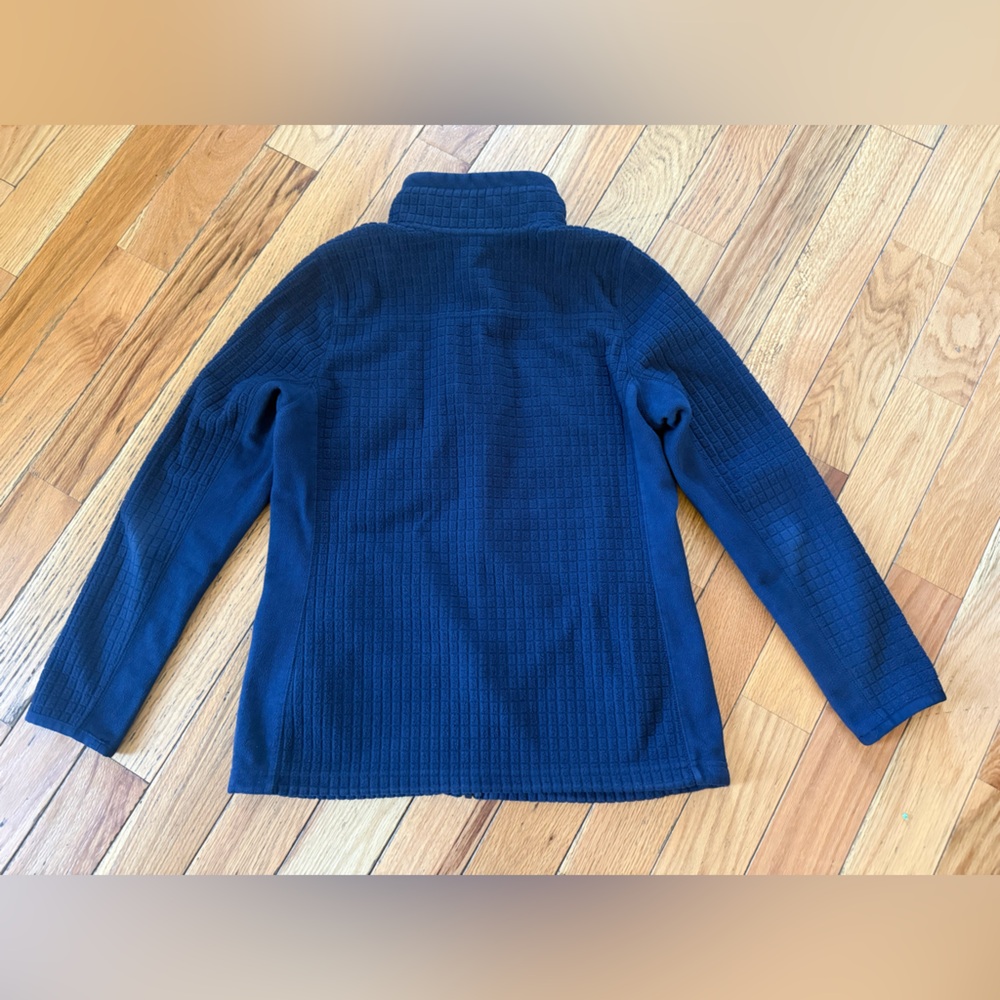 LL Bean Mountain Classic Windproof Fleece Jacket Womens Sz M Full Zip Navy Blue - Picture 5 of 11